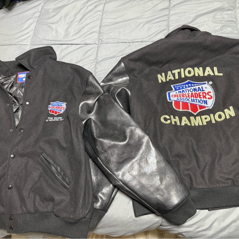 NCA black leather jacket